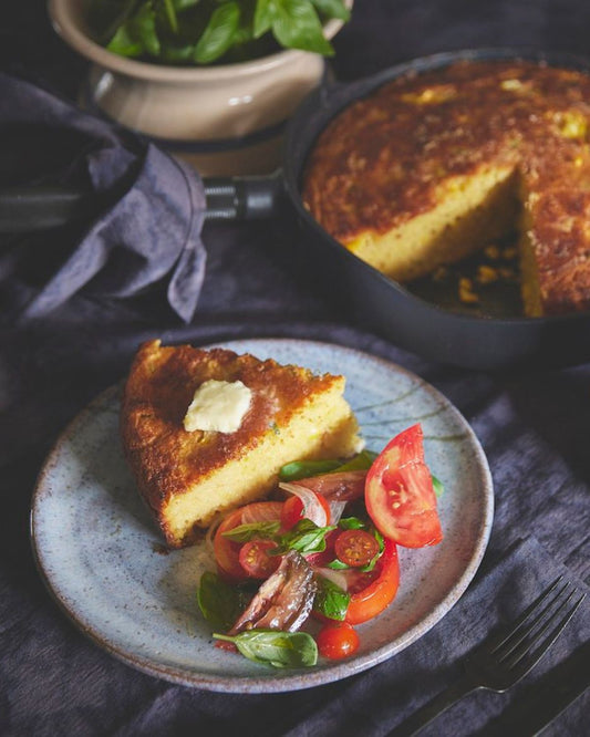 Michelle's Cornbread with Fried Egg and N'duja